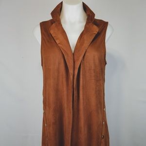 Brown velvet duster